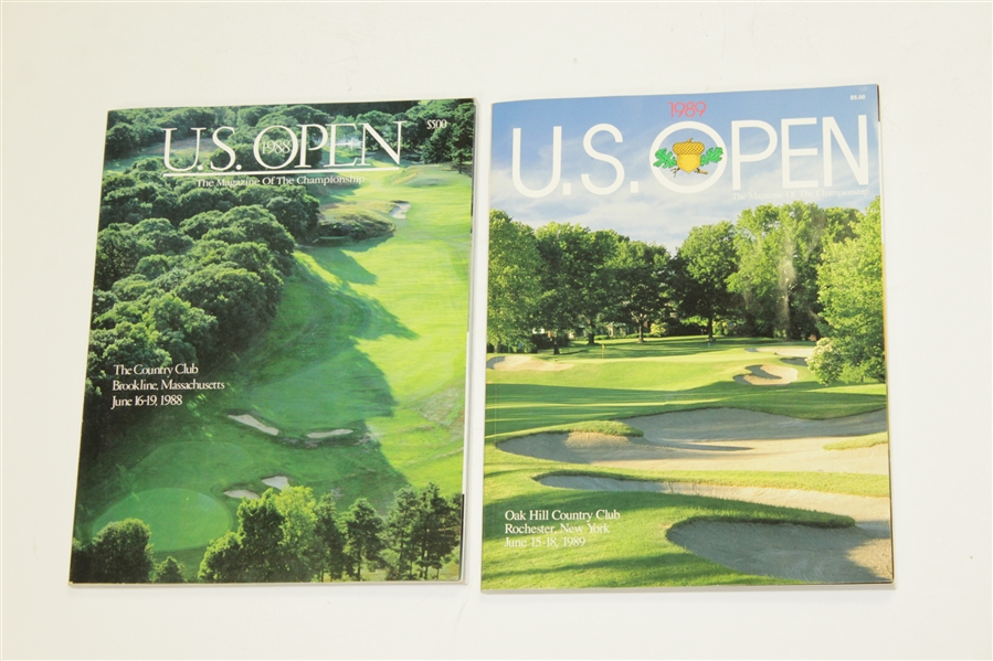 1980 - 1989 US Open Program Grouping - Victories of Nicklaus, Watson, Floyd Etc. 