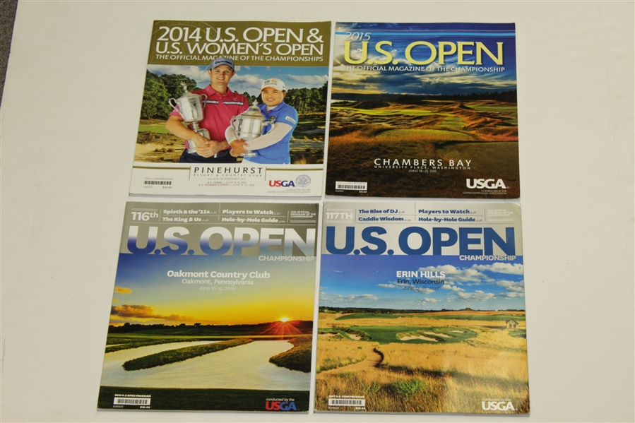 2010 - 2017 US Open Programs Grouping - Spieth, Mcilroy & Koepka 