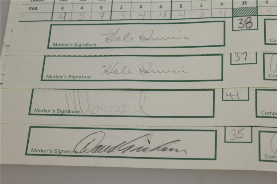Phil Mickelson Signed Used 1991 US Open Scorecards (4) - Tournament Low-Amateur JSA ALOA