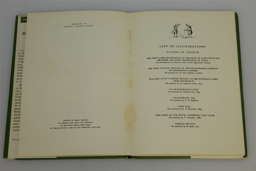 'British Golf' by Bernard Darwin 1st Ed. Book w/ Dust Jacket - Printed in London