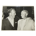 Jack Nicklaus & Arnold Palmer 1961 Meeting Original UPI Wire Photo - Earliest Photo Together