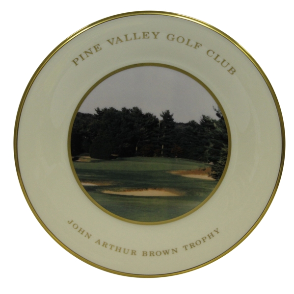 Pine Valley Golf Club John Arthur Brown Trophy Lenox Plate - Featuring 4th Hole