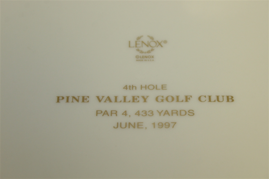 Pine Valley Golf Club John Arthur Brown Trophy Lenox Plate - Featuring 4th Hole