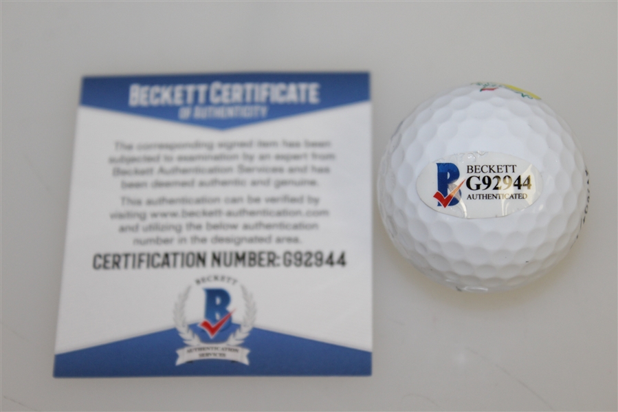 Jim Furyk Signed Masters Logo Golf Ball with '58' Notation Beckett #G92944