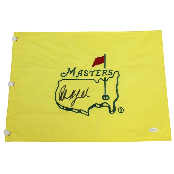 Phil Mickelson Signed Undated Masters Embroidered Flag JSA FULL #Y53095