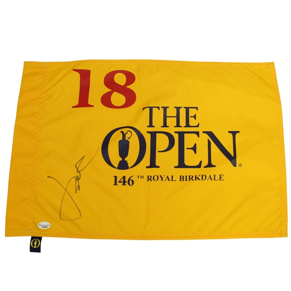 Jordan Spieth Signed 2017 Open Championship at Royal Birkdale Flag Sports Collectibles #029325