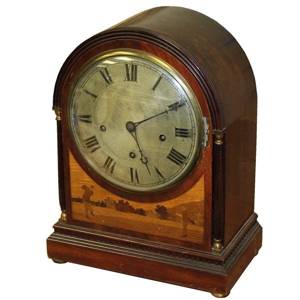 Winterhalder & Hofmeier Golf Themed Bracket Clock w/Triple Wind & Westminster Chime - Rare