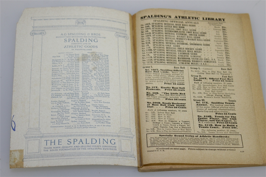 Spalding Publications Grouping Circa 1910's - 1920's - Bobby Jones