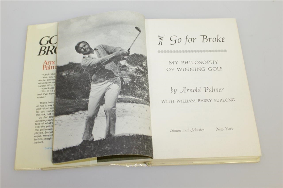 Arnold Palmer Signed 'Go For Broke' Book JSA ALOA