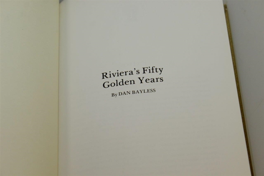 'Riviera's Fifty Golden Years' Book w/ Golden Cover - Excellent Condition