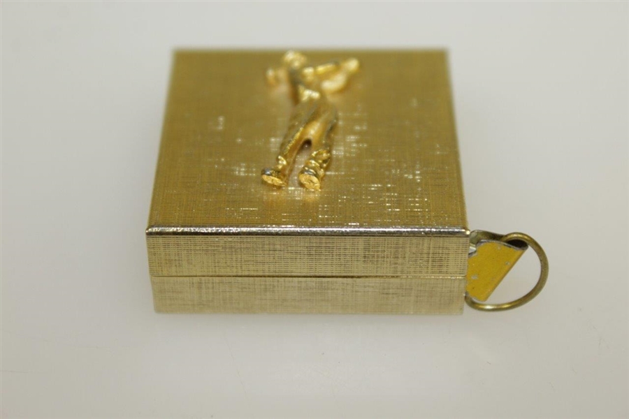 Antique Golfer Themed Golden Tape Measure