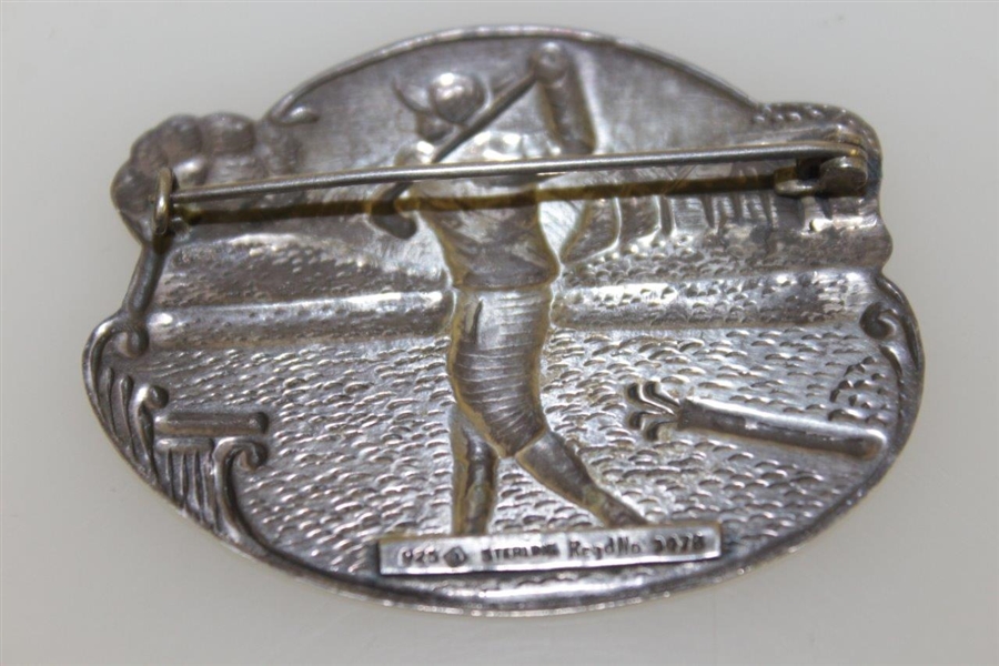 Sterling Silver Vintage Golfer Pin - Excellent Condition