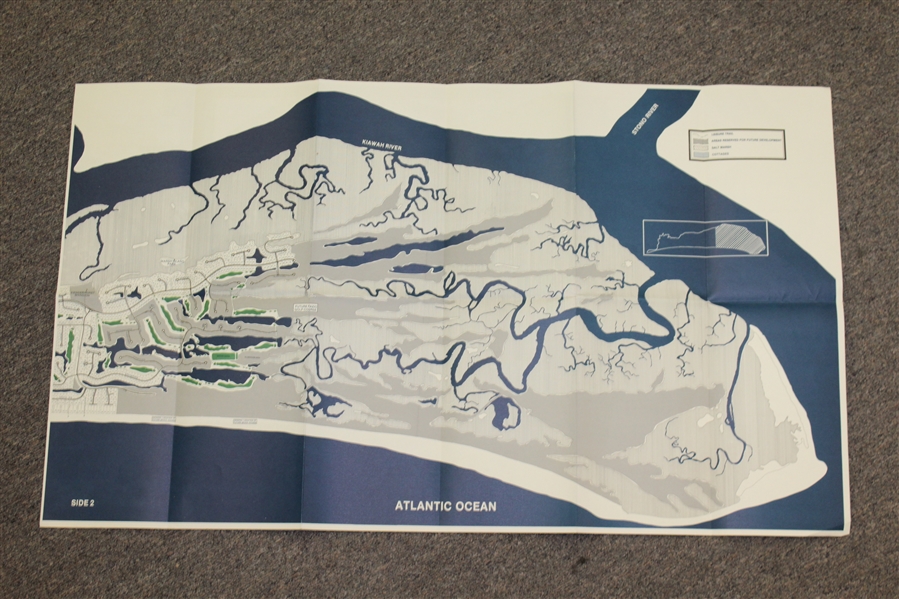 Early Kiawah Island Master Plan Foldout Double-Sided Map