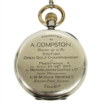 Archie Compstons 1925 British Open Championship Runner-Up Gifted Silver Pocket Watch