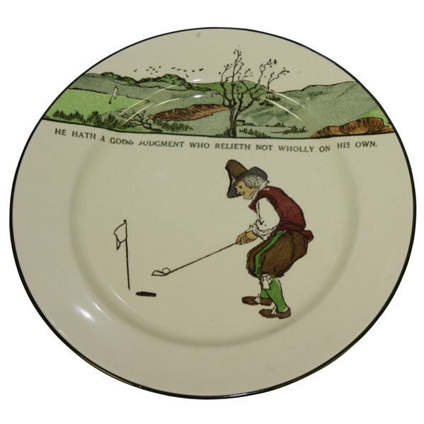 Royal Doulton Golf Plate 'He Hath A Good Judgement...'
