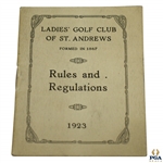 1923 Ladies Golf Club of St. Andrews Rules And Regulations Booklet