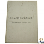 1892 St. Andrews Club Rules, Regulations, and By-Laws Booklet