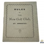 1949 St. Andrews Rules of the New Club Booklet with Amendments (1958)