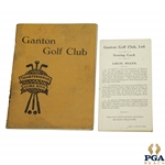 1923 Ganton Golf Club Charterhouse Score Book & Scoring Card - 1949 Ryder Cup Location