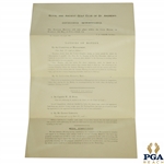 1891 Royal & Ancient Golf Club of St. Andrews Notice of Spring Meeting - April