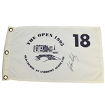 John Daly Signed 1995 Open Championship St Andrews Flag JSA ALOA