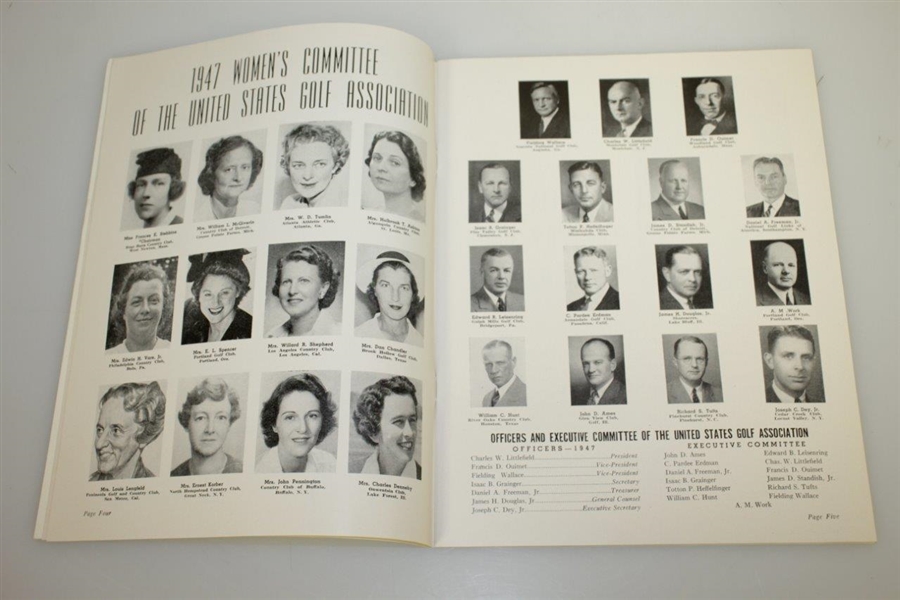 1947 US Women's Amateur Championship at Franklin Hills CC Program - Louise Suggs Winner