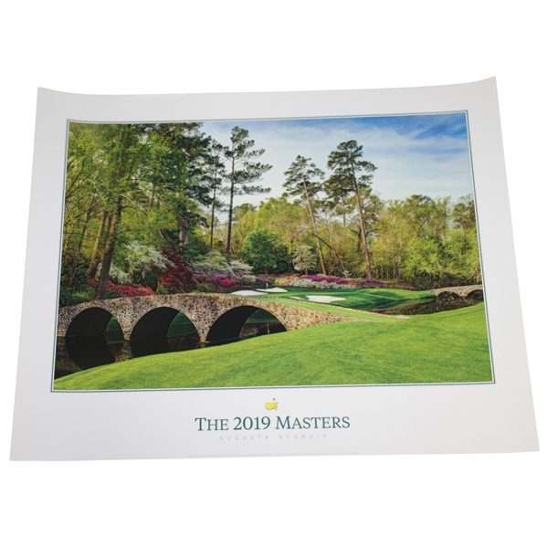 2019 Masters Poster Feat. 12th Hole Tiger Woods' 5th Green Jacket - New in Packaging