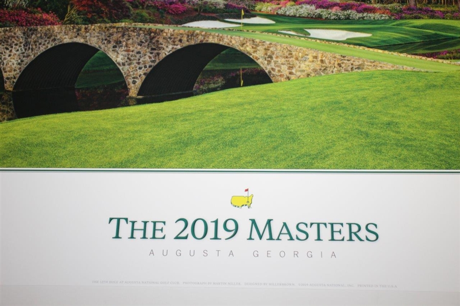 2019 Masters Poster Feat. 12th Hole Tiger Woods' 5th Green Jacket - New in Packaging