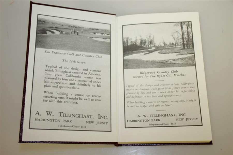 A.W. Tillinghast 'Creator of Golf Courses' Limited Ed Author Signed Book w/ Slipcase