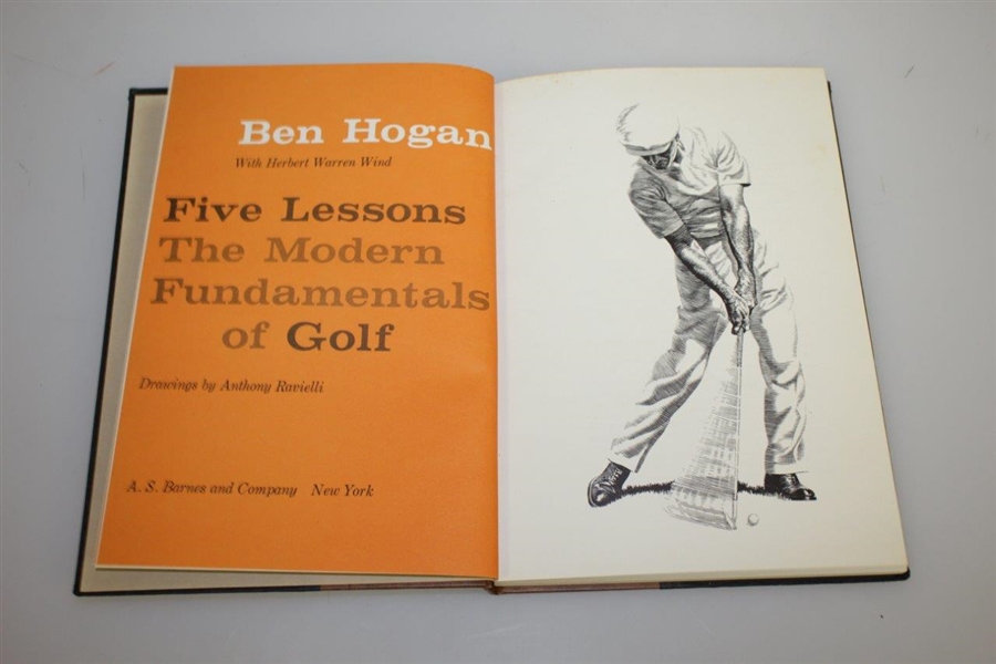 1957 1st Edition Ben Hogans Five Lessons Golf Book - Very Good Condition