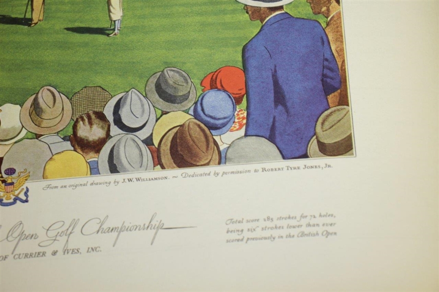 1930 Fortune Magazine w/ Bobby Jones Wins The Open Championship At St. Andrews Currier & Ives Print