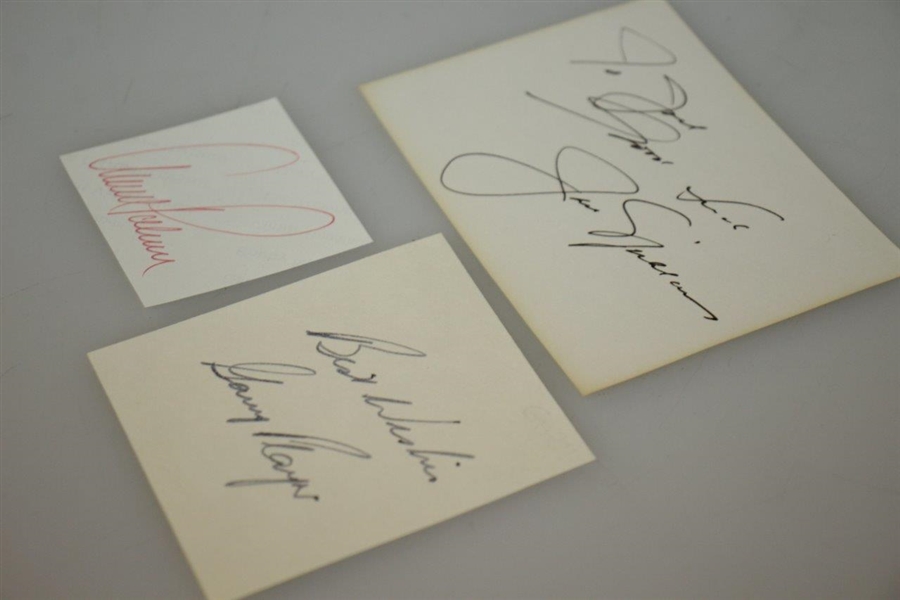 The Big 3 Time-Period Signatures on Cards - Palmer, Nicklaus & Player JSA Certs