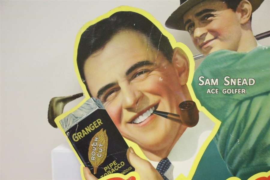 Sam Snead Granger Tobacco Advertising Cut Out Sizable Broadside Display