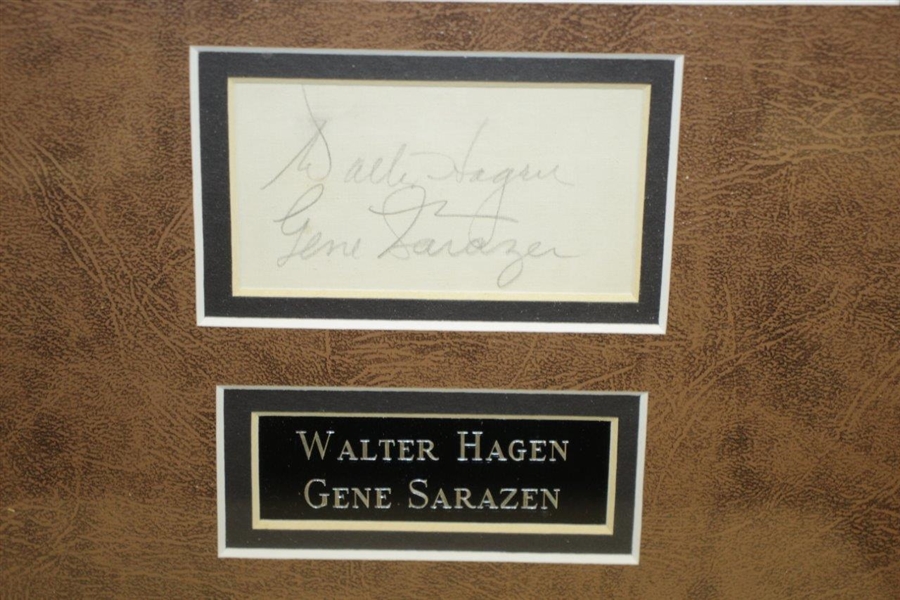 Walter Hagen & Gene Sarazen Signed Photo Framed Presentation JSA ALOA