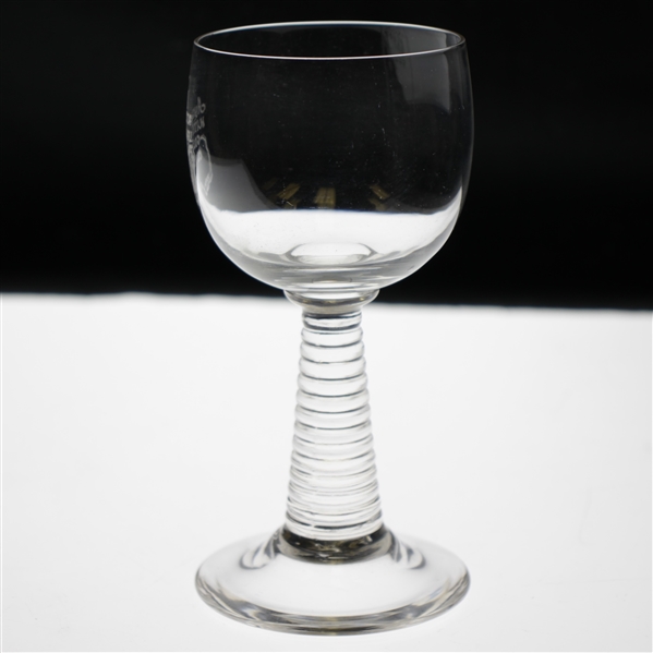 Augusta National Golf Club Classic Etched Ribbed Stem Wine Glass