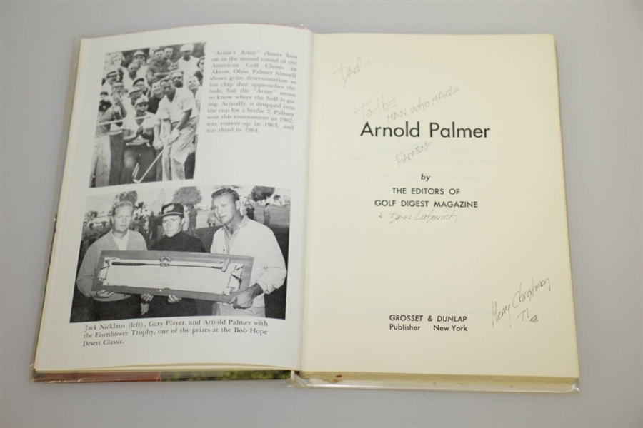 Arnold Palmer Signed Golf Digest Editors 'Arnold Palmer' Book JSA ALOA