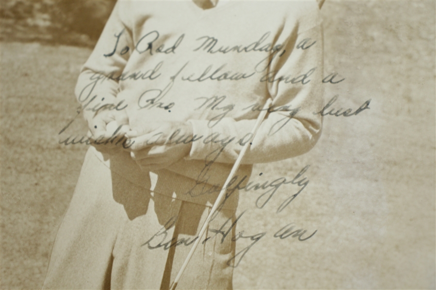 Ben Hogan Signed & Inscribed Period 8x10 Photo w/ Original 1948 3x5 JSA ALOA