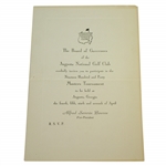 1940 Augusta National Golf Club Rod Munday Masters Player Tournament Invitation - 7th Year