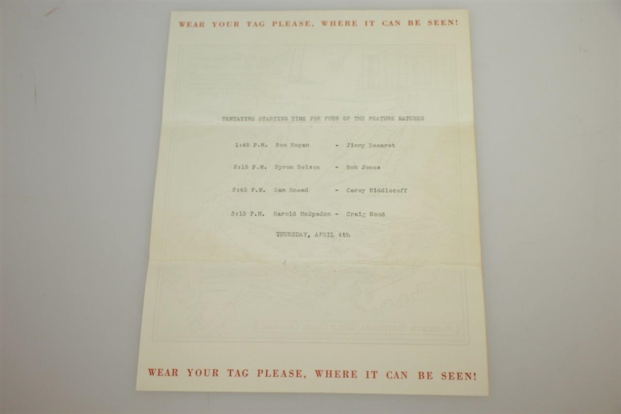 1946 Masters Press Correspondence & Information - Herman Keiser Win