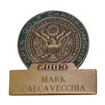 Mark Calcavecchias 2003 US Open at Olympia Fields Contestant Badge