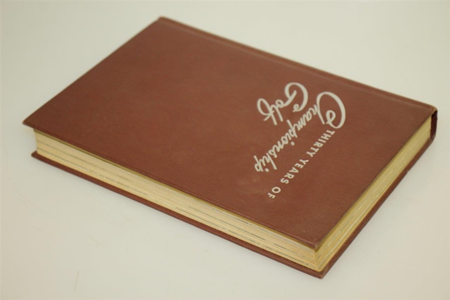Gene Sarazen Signed & Inscribed '30 Years of Championship Golf' Book to Munday JSA ALOA