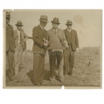 Early 1930s Augusta National Golf Club Type 1 Original Photo of Bobby Jones, Wendell P. Miller & Others Surveying Grounds