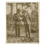 Early 1930s Augusta National Golf Club Type 1 Original Photo of Bobby Jones & Wendell P. Miller Reviewing Plans