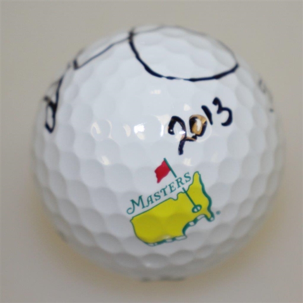 Adam Scott Signed Masters Logo Golf Ball w/ 2013 Inscription JSA #EE39880