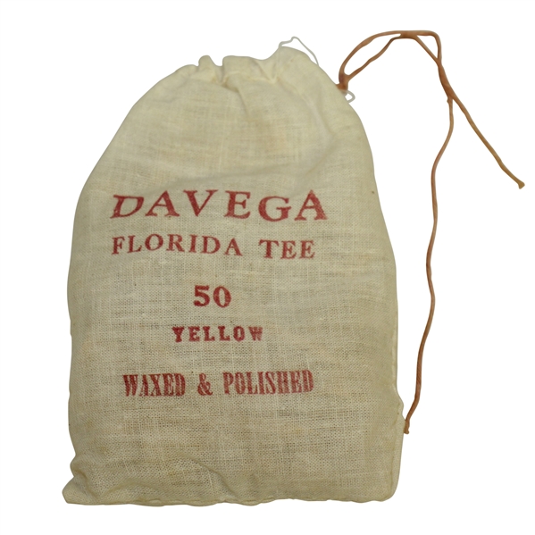 Vintage Davega Florida Tee Canvas Golf Tee Bag with Tees - Crist Collection