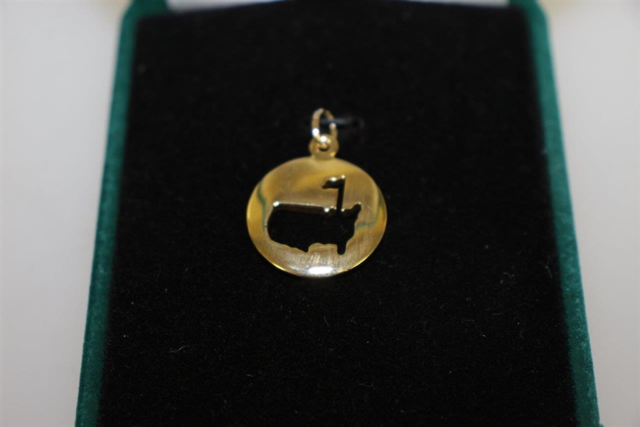 Vintage Augusta National Golf Club Members 14k Gold Medallion in Original Jewelry Box