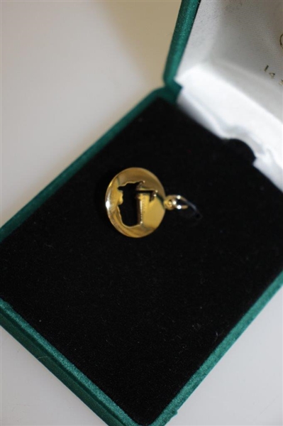Vintage Augusta National Golf Club Members 14k Gold Medallion in Original Jewelry Box