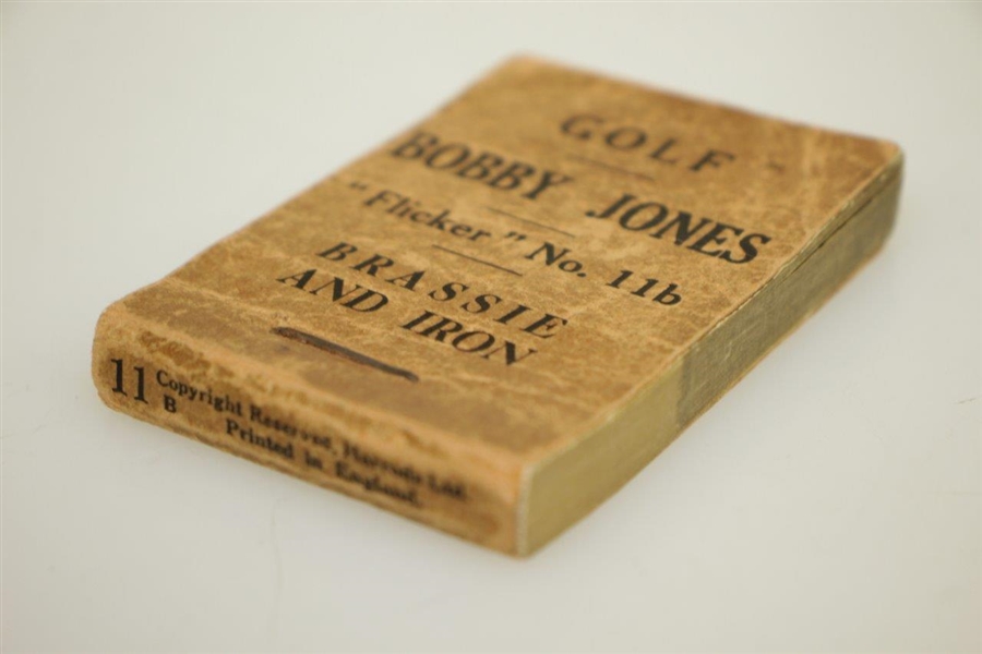 'Golf Shots' by Bobby Jones Flicker Book - Brassie and Iron Shots