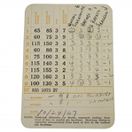 General Eisenhower Match Used Augusta National Par 3 Scorecard - 1967 “Last Trip To ANGC”
