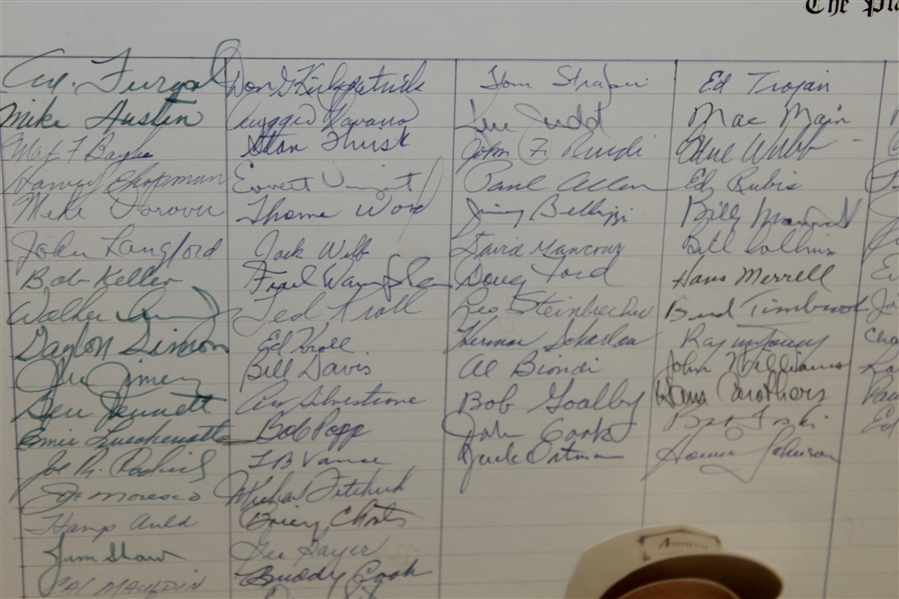 1981 Senior PGA Championship at Turnberry Isle Signed Player Registration List - Palmer & Others JSA ALOA
